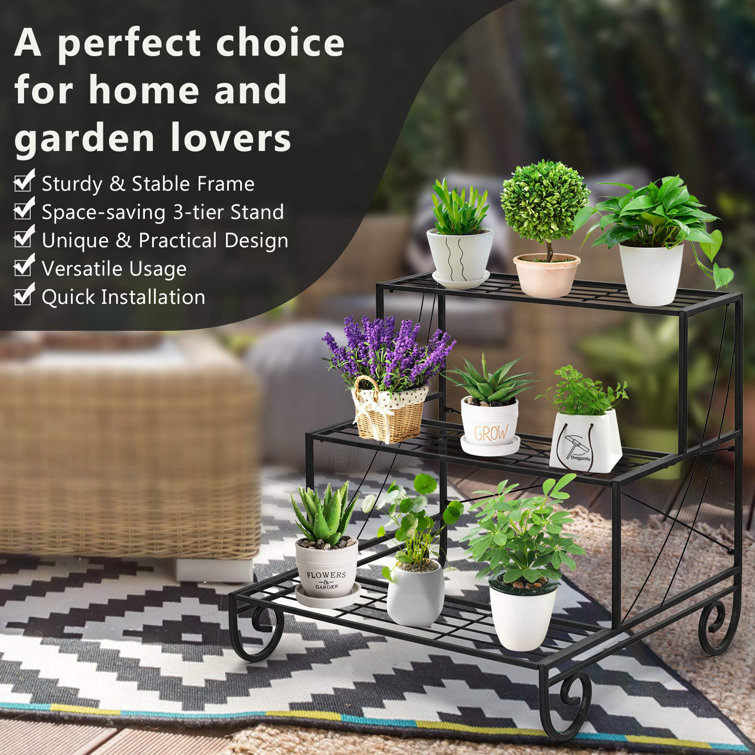 Marlow Home Co. Winland Rectangle Etagere Plant Stand Wayfair.co.uk